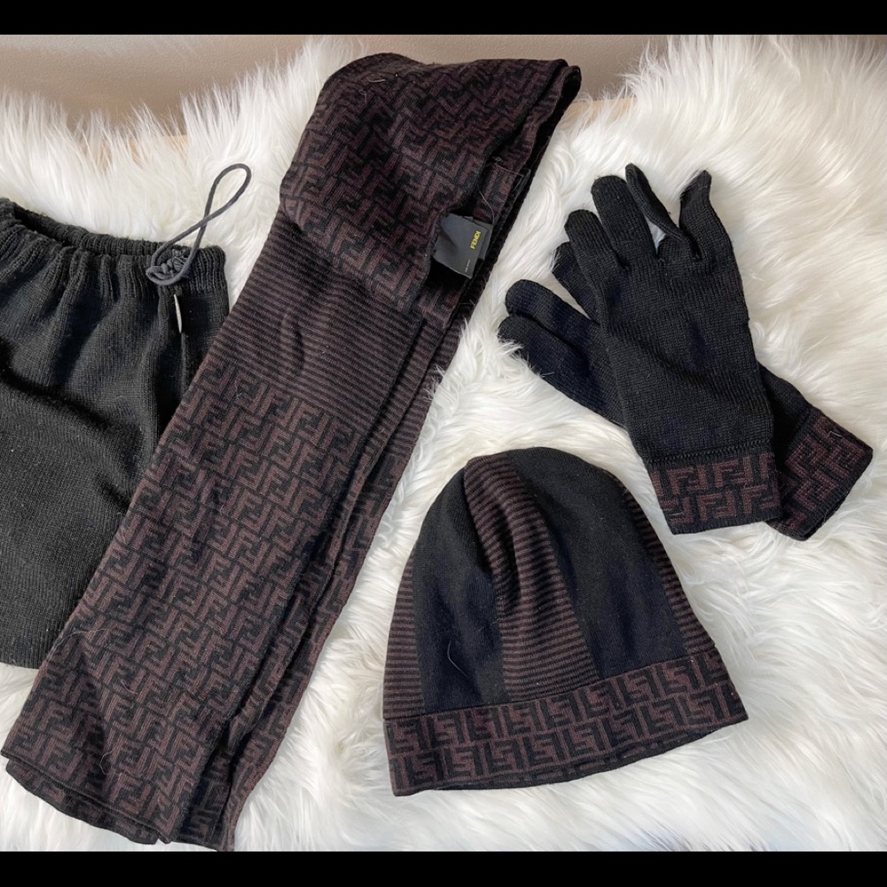 Fendi Wool Logo Three Piece Set